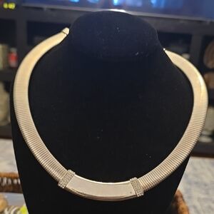 Elegant Silver Omega Necklace